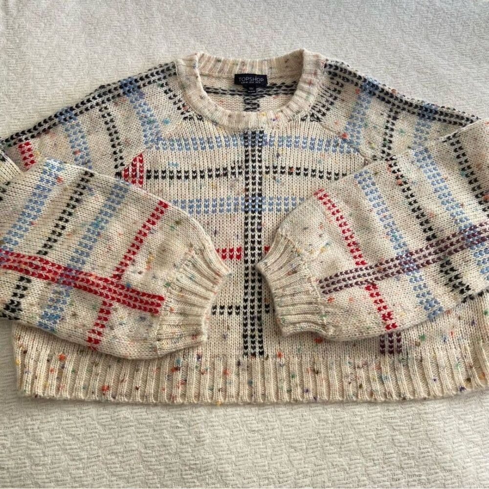 Topshop Check Pattern Sweater - Picture 11 of 12